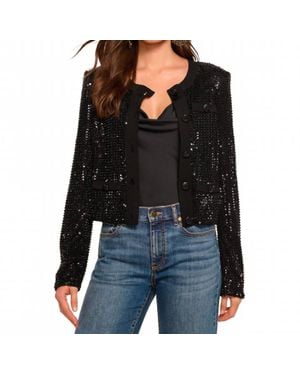 Ramy Brook Anna Beaded Sequin Jacket - Black
