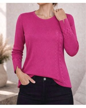 J'Envie/Eli Weave Long Sleeve Tunic - Pink