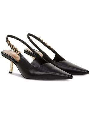 Sam Edelman Baker Pump Leather Studded Slingback Zogg3834 - Black