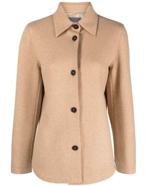 Lorena Antoniazzi Single-Breasted Wool-Cashmere Jacket - Natural