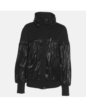 Love Moschino Jersey Nylon Hoodie Jacket - Black