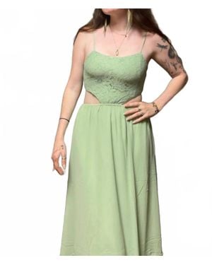 Promesa Calliope Lace Cutout Maxi Dress - Green