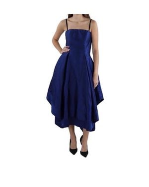 Betsy & Adam The Lamour Satin Dress - Blue