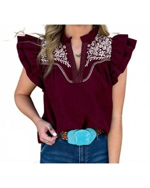 Thml Janis Flutter Top - Red