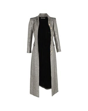 Alessandra Rich Sequinned Coat - Black