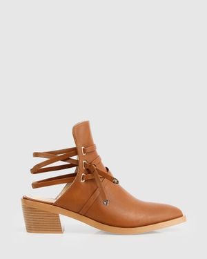 Belle & Bloom Can'T Be Tamed Open Back Boot - Brown