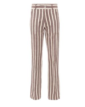 Laurence Bras Souky Striped Trouser - Natural
