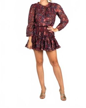 Sincerely Ours Freya Floral Mini Dress - Red