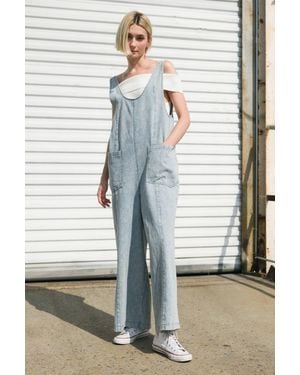 TRUEDAMES Journey Of Love Denim Jumpsuit - Gray