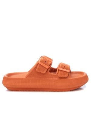 Xti Rubber Flat Sandals - Orange