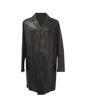 Prada Hidden Closure Trench Coat - Black