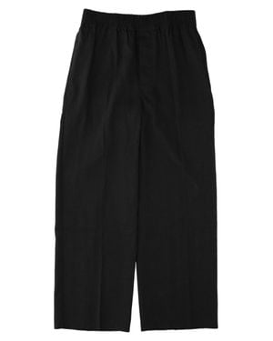 Jacquemus Straight-Leg Elastic Waist Cotton-Blend Pants - Black