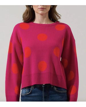 Sugarlips Yeti Polka Dot Sweater - Red