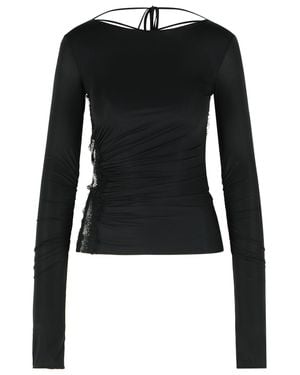 Blumarine Stretch Nylon Sweater - Black