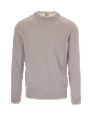 Eleventy Lightweight Knit Sweater With Crew Neckline - Gray