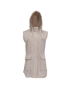 Brunello Cucinelli Hooded Long Vest Jacket - Gray