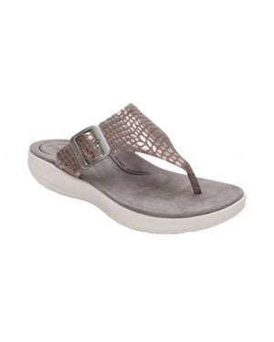 Aetrex Donna Thong Sandal - Gray