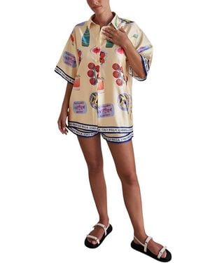 CAMILA BLANCO 2Pc Shirt & Short Set - White