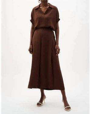 Joseph Ribkoff Gauze Pull On Culotte Pants - Brown