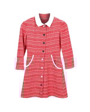 Maje Tweed Pattern Mini Dress - Red