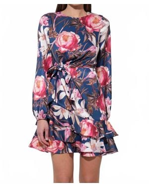 Adelyn Rae Irisa Gathered Ruffle Mini Dress