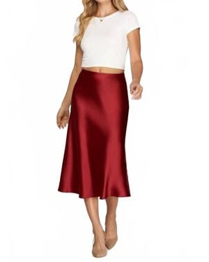 She + Sky Carson Skirt - Red
