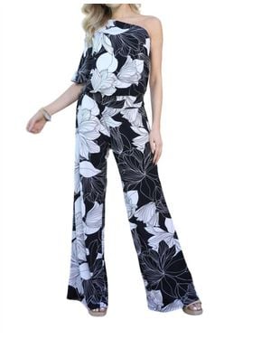 Veronica M Asymmetrical Drop Waist Jumpsuit - Blue