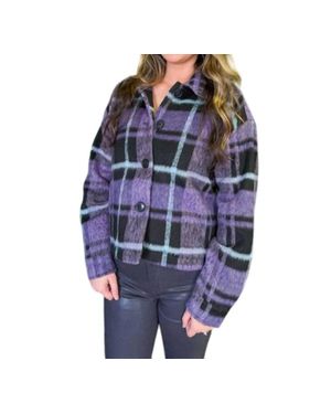 Mystree Passion Plaid Jacket - Blue