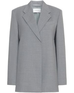 Sportmax Structured Belted Two-Tone Oversized Jacket - Gray