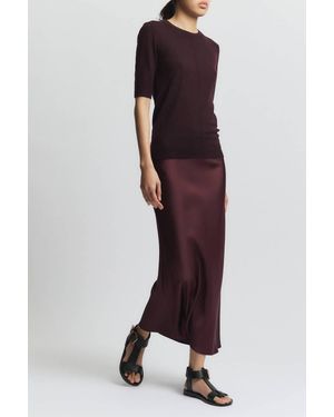 Saint Art Talia Charmeuse Maxi Skirt - Purple