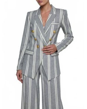 L'Agence Kendi Double-Breasted Blazer - Blue