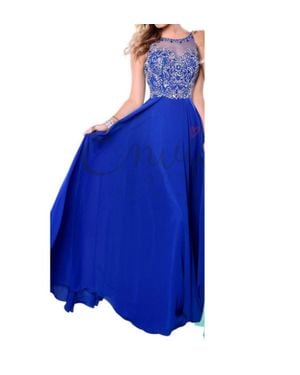 Karishma Creations Elegant Sleeveless Gown - Blue