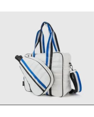 Lemonbella Quilted Puffer Pickleball Tote - Blue