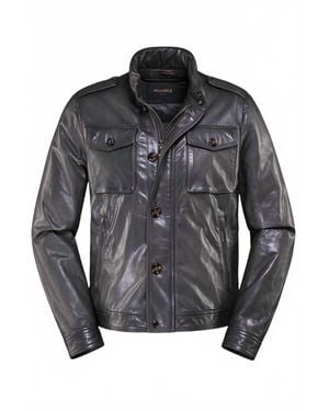 Moorer Leather Jacket - Black