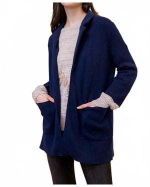 Thml 3/4 Sleeve Sweater Blazer - Blue