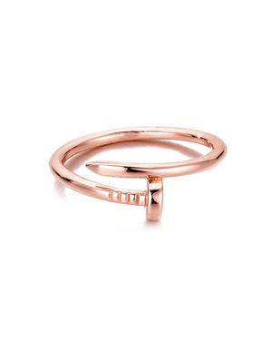 Adornia 14K Rose Plated Nail Ring - Pink