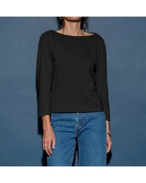 Nation Ltd Amelie Envelope Neck Top - Black