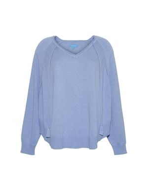 BURGESS SWEATERS Tess Poncho - Blue