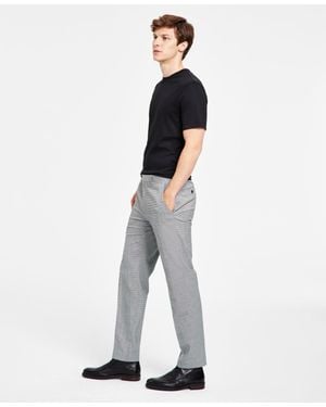 Alfani Slim Fit & Pattern Suit Pants - White