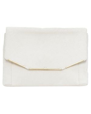 Lanvin Off Calf Hair Bar Clutch - White