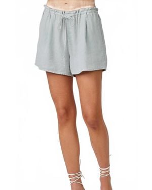 Bella Dahl Ruffle Waist Shorts - White