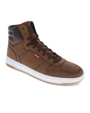 Levi's Drive Hi Cbl Synthetic Leather Casual Hightop Sneaker Shoe - Brown