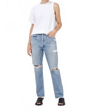 Agolde 90S Mid Rise Loose Fit Jeans - Blue