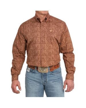 Cinch Paisley Long Sleeve Shirt - Blue