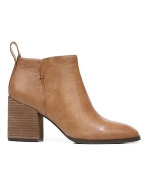 Vionic Lyssa Distressed Leather Ankle Boot - Brown