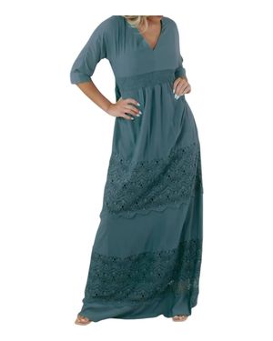 Everyday Chic Boutique Something Timeless Maxi Dress - Blue