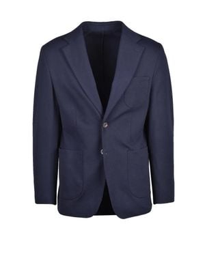 ANTÒ Napoli Cotton Viscose Stretch Jacket - Blue