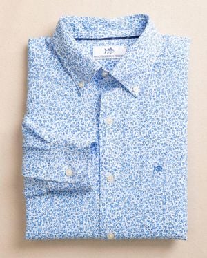 Southern Tide Flower Frenzy Sportshirt - Blue