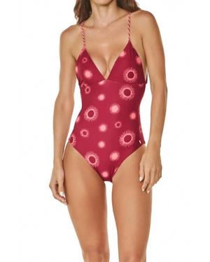 Dulzamara Prassa One Piece With Decorative Straps - Red