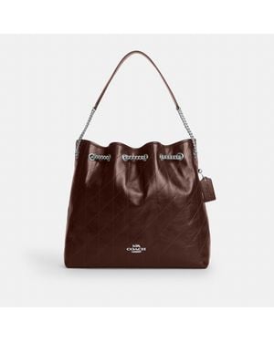 COACH Evelyn Shoulder Bag With Quilting - Purple